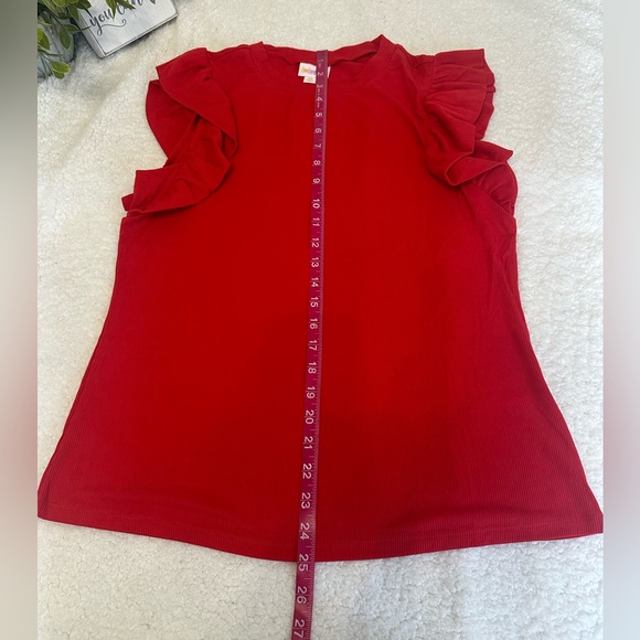 LulaRoe Leann ruffle top. Size XS. - Picture 5 of 7